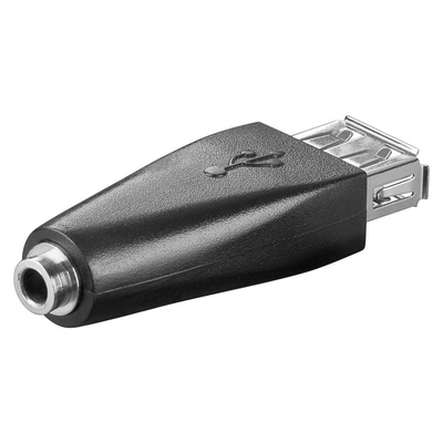 Product Αντάπτορας USB Goobay Θηλυκό σε 3.5mm Θηλυκό 93982, Μαύρο base image