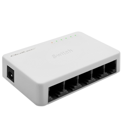 Product Network Switch Qoltec 5xrj45 Port 100mbps Lan base image