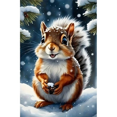 Product Παιδικές Χειροτεχνίες Norimpex Diamond Mosaic - Squirrel in Winter base image