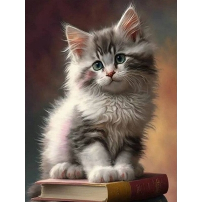 Product Παιδικές Χειροτεχνίες Norimpex Diamond Mosaic - Kitten on Books base image