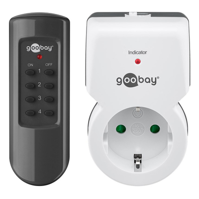 Product Αντάπτορας ρεύματος Goobay 94501 ραδιοελεγχόμενος, 5A, λευκό, 1&1τμχ base image
