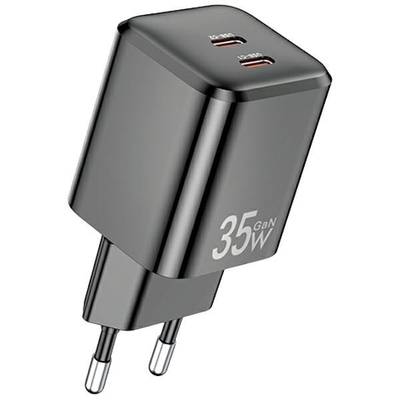Product Φορτιστής Πρίζας Awei Gan 35w 2xusb-C Black Pd65-Eu base image