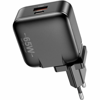Product Φορτιστής Πρίζας Awei Gan 65w Usb+Usb -C Eu+Us base image