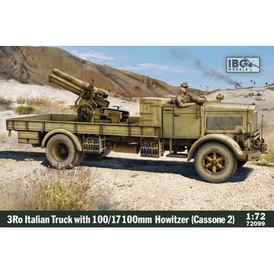 Product Φιγούρα Μοντελισμού IBG 3Ro Italian Truck with 100/17 100mm Howitzer 1/72 base image