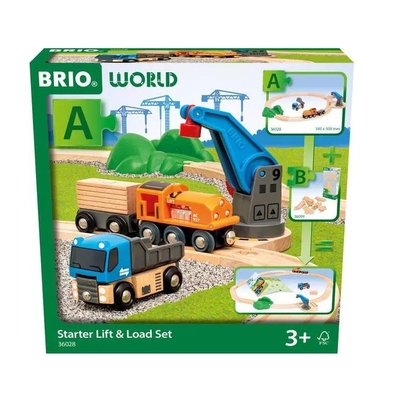 Product Τρενάκι Brio Wooden train starter set with crane base image