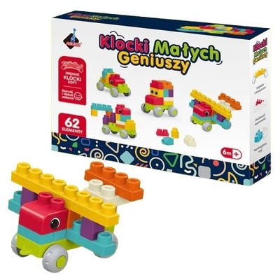 Product Παιχνίδι Κατασκευών Askato Little geniuses building blocks 62 pieces base image