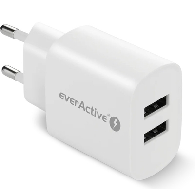 Product Φορτιστής Πρίζας Everactive 2X USB 2, 4A 12W White base image