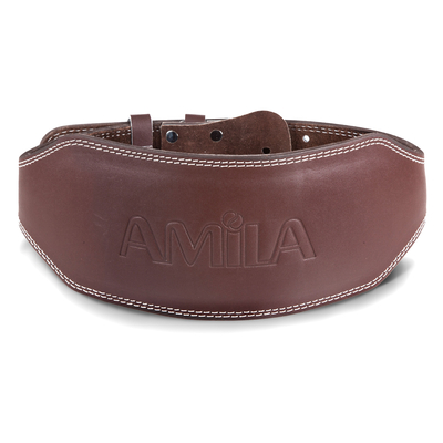 Product Ζώνη Άρσης Βαρών Amila Δερμάτινη Καφέ B Quality M base image