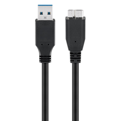 Product Καλώδιο USB Goobay 3.0 σε USB 3.0 micro Τype B 95026, 1.8m, μαύρο base image