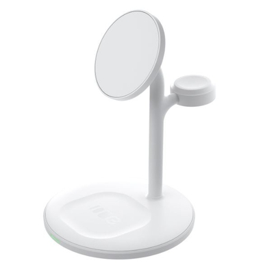 Product Ασύρματος Φορτιστής Green Cell 3in1 MagSafe Magnetic Inductive Charger White base image