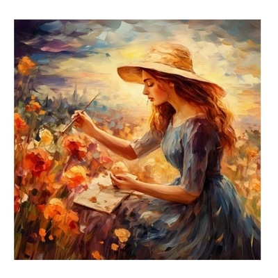 Product Παιδικές Χειροτεχνίες Norimpex Diamond Mosaic - Woman in a Hat base image