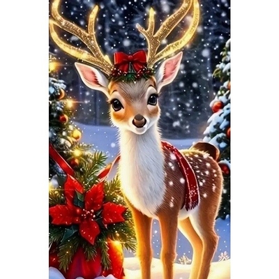 Product Παιδικές Χειροτεχνίες Norimpex Diamond Mosaic - Reindeer with a Bow base image