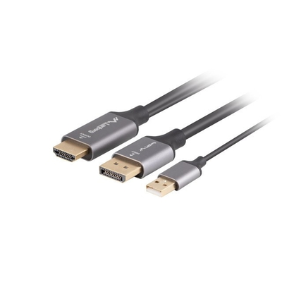 Product Καλώδιο HDMI Lanberg (M)-Displaypor(M) 1.8M 4K Black base image