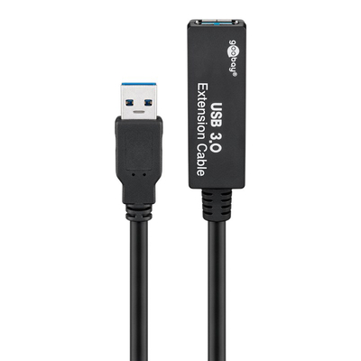 Product Καλώδιο USB Goobay προέκτασης USB 3.0 95727, active, 5Gbps, 5m, μαύρο base image