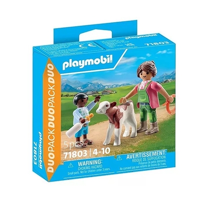 Product Playmobil Set with figures Duo Pack 71803 Country housewife with child and calf base image