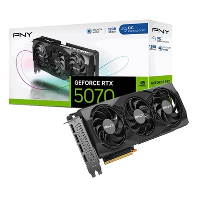 Product Κάρτα Γραφικών PNY GeForce RTX 5070 OC 3F 12GB 192-bit 672GB/s base image