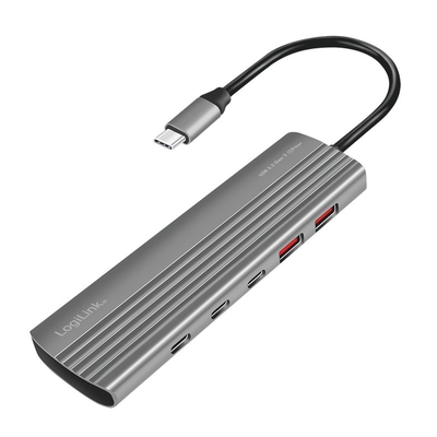 Product USB Hub Logilink Ultra lim USB3.2 Gen2,2xUSB-A,2xUSB-C,100 base image