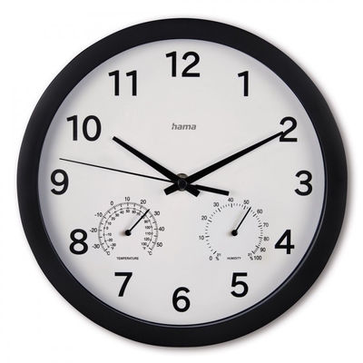 Product Ρολόι Τοίχου Hama malta 25cm Black base image