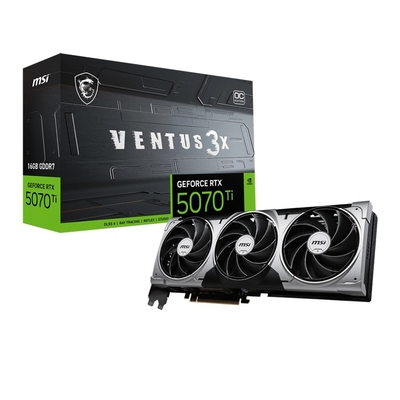 Product Κάρτα Γραφικών MSI GeForce RTX 5070 Ti 16G VENTUS 3X OC GDDR7 256bit HDMI/3DP base image