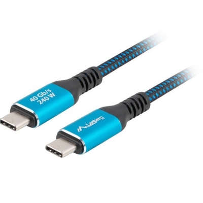 Product Καλώδιο USB Lanberg USB-C M/M USB4 1.5M 240W 60HZ black and blue base image