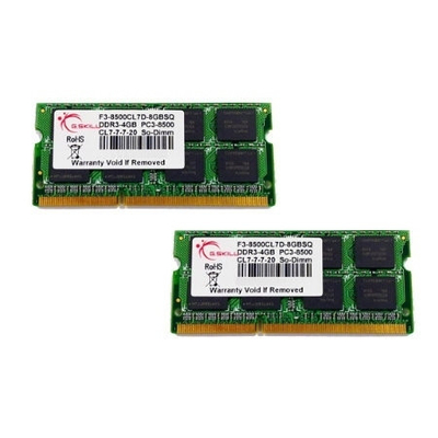 Product Μνήμη RAM Φορητού DDR3 8GB G.Skill 1066 SQ K2 base image