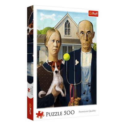 Product Παζλ Trefl 500 pieces American Gothic Dogs Edition base image