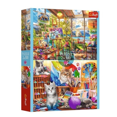 Product Παζλ Trefl 2x500 pieces painting Cat base image