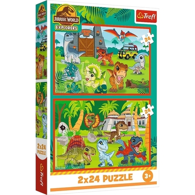 Product Παζλ Trefl 2x24 pieces Little dinosaurs Jurassic World base image