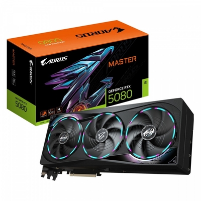 Product Κάρτα Γραφικών Gigabyte AORUS GeForce RTX 5080 MASTER 16G 256BIT GDDR7 3DP/HDMI base image