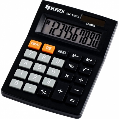 Product Αριθμομηχανή Eleven Office SDC022SR Black base image