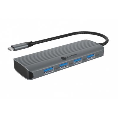 Product Docking Station Icy Box HUB IB-DK4022a-CPD 6in1, HDMI,USB,PD base image