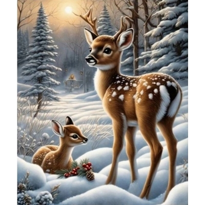 Product Παιδικές Χειροτεχνίες Norimpex Diamond Mosaic - Deer in the Snow base image