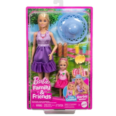 Product Κούκλα Mattel Lalka Barbie Sister's family and friends on a picnic base image