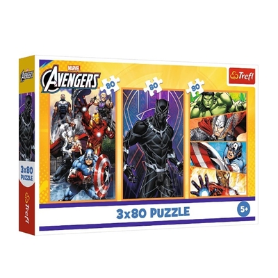 Product Παζλ Trefl 3x80 pieces Days full of action base image