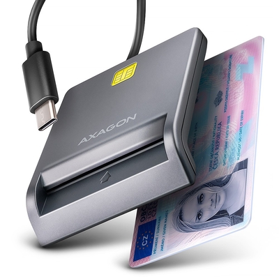 Product Card Reader Axagon CRE-SM3TC smart USB-C 1.2m cable base image