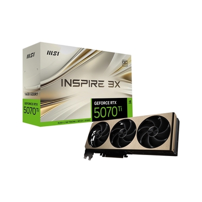 Product Κάρτα Γραφικών MSI RTX 5070 Ti 16G INSPIR 3X OC PLUS GDDR7 256bit base image