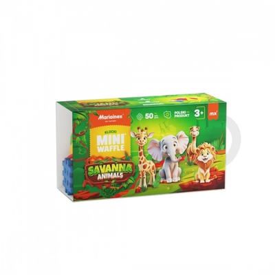 Product Παιχνίδι Κατασκευών Marioinex Blocks Mini Waffle - Animals Savanna 50 pieces base image