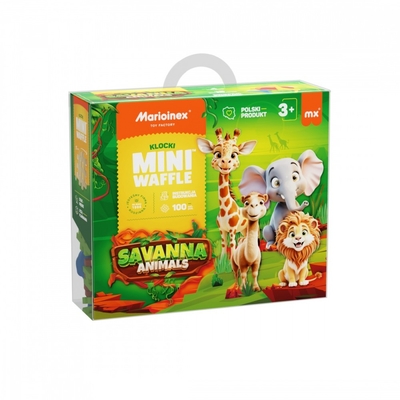Product Παιχνίδι Κατασκευών Marioinex Blocks Mini Waffle - Animals Savanna 100 pieces base image