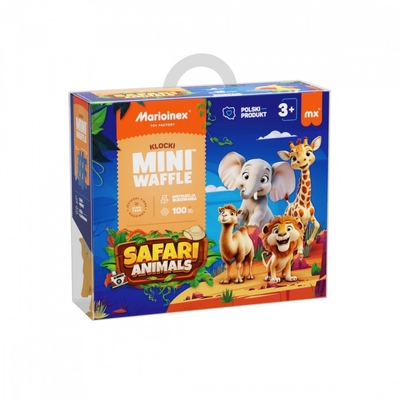 Product Παιχνίδι Κατασκευών Marioinex Blocks Mini Waffle - Animals Safari 100 pieces base image
