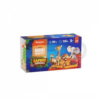 Product Παιχνίδι Κατασκευών Marioinex Blocks Mini Waffle - Animals Safari 50 pieces base image