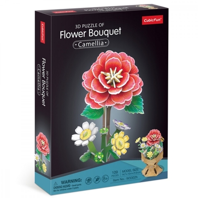 Product Παζλ Cubic Fun 3D Flower bouquet - Camellias base image