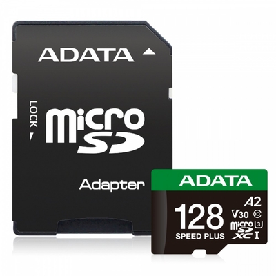 Product Κάρτα Μνήμης microSD 128GB Adata Speed Plus UHS1 U3 V30 A2 base image