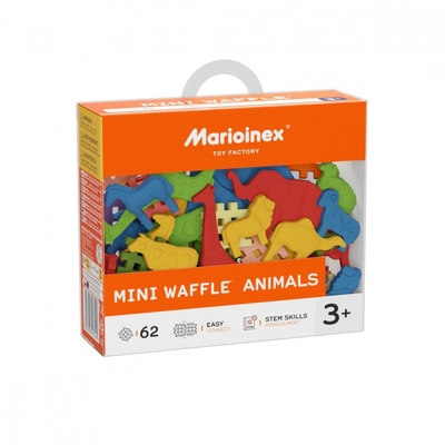 Product Παιχνίδι Κατασκευών Marioinex Blocks Mini Waffle - Animals 62 pieces base image