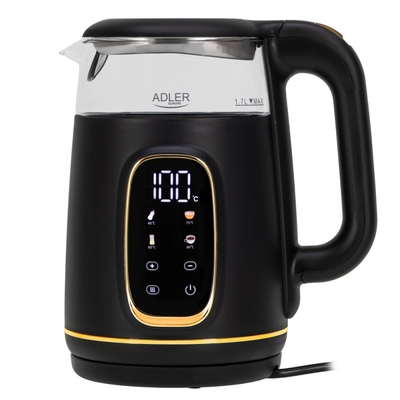 Product Βραστήρας Adler 1.7 l LED display, temperature control AD 1305 Black gold base image