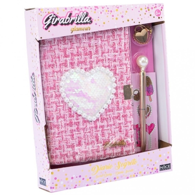 Product Σημειωματάριο Nice Tweed diary with a sequins heart base image