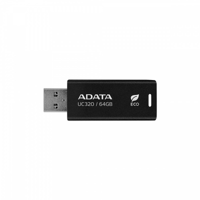 Product USB Flash 64GB Adata Pendrive UC320 USB3.2-A Gen1 Black base image