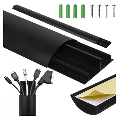 Product Οργανωτής Καλωδίων Maclean Cover strip MC-814 B aluminum, Black base image