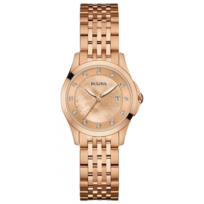 Product Γυναικείο Ρολόι Bulova 97S112 (27mm) Μεταλλικό Μπρασελέ Ροζ base image