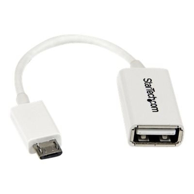 Product Καλώδιο USB StarTech Micro to USB OTG 12cm - On The Go - White - Typ B - 12.7 cm base image