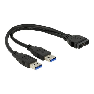 Product Καλώδιο USB DeLock intern to extern - 19-pin USB 3.0 head to USB Typ A - 25 cm base image